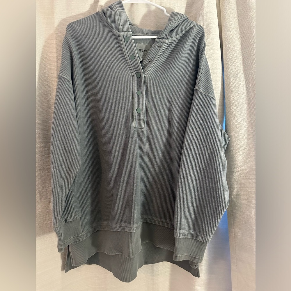 Aerie oversized 1/4 button up